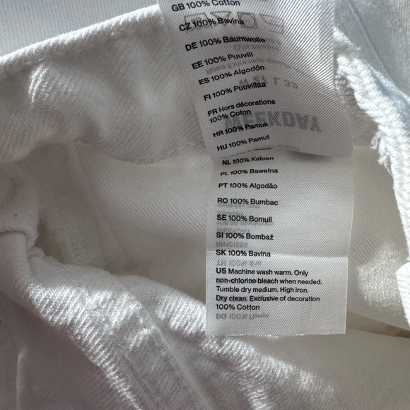 Rowe Extra High Straight White Jeans Size 27 X 32 Weekday Pants - Picture 9 of 11